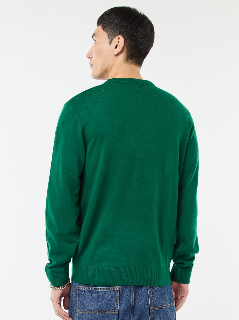 Pull de Noël imprimé Vert - Kiabi