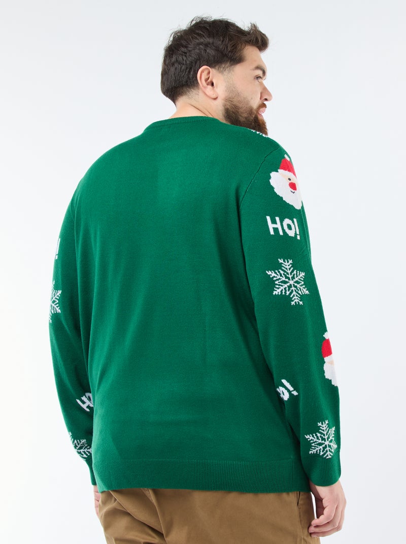 Pull de Noël imprimé Vert - Kiabi