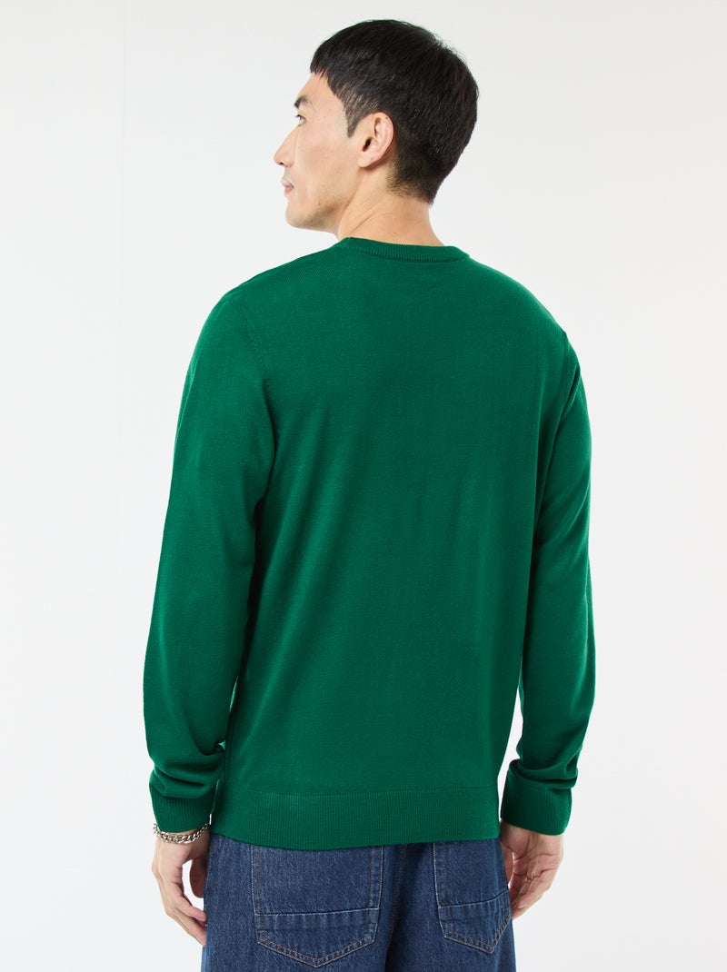 Pull de Noël imprimé Vert - Kiabi