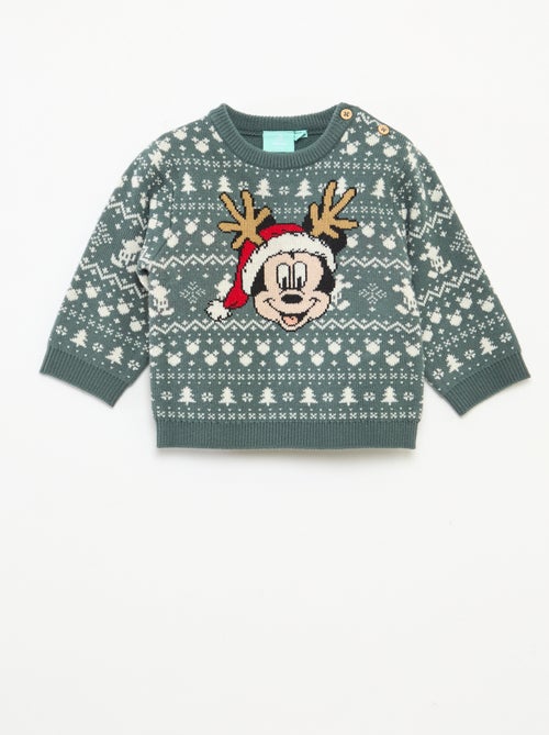 Pull de Noël jacquard 'Disney' 'Mickey' - Kiabi