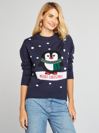 Pull de Noël Pingouin