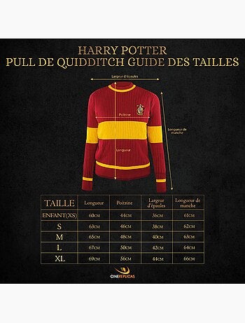 Pull de quidditch gryffondor - harry potter