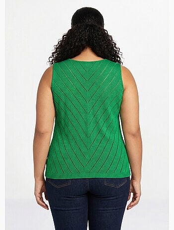 Pull débardeur fin ajouré coton - Afibel