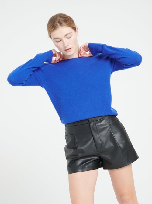 Pull décolleté V dans le dos femme 100% cachemire - MIA 7 - Kiabi