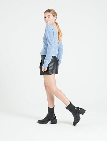 Pull décolleté V dans le dos femme en cachemire - MIA 7