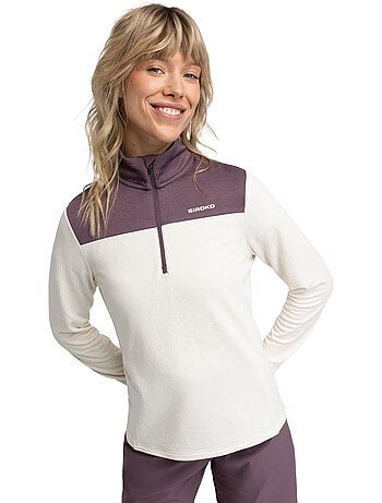 Pull demi-zip cyclotourisme femme cyclisme femme soulful sand