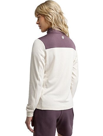 Pull demi-zip cyclotourisme femme cyclisme femme soulful sand