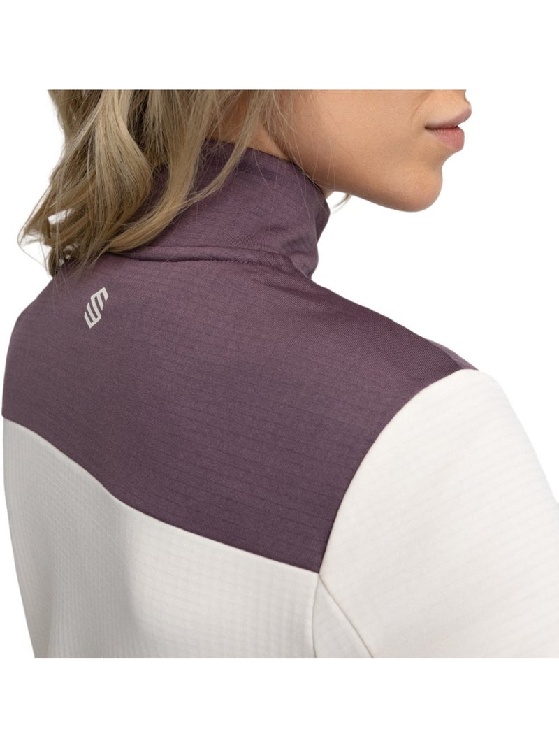 Pull demi-zip cyclotourisme femme cyclisme femme soulful sand Beige - Kiabi