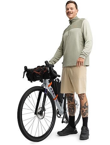 Pull demi-zip cyclotourisme homme cyclisme homme journey light