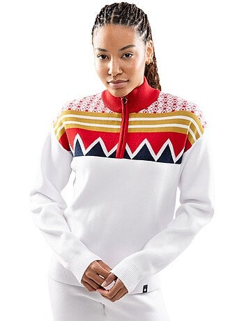 Pull demi-zip en maille femme femme sapporo-w