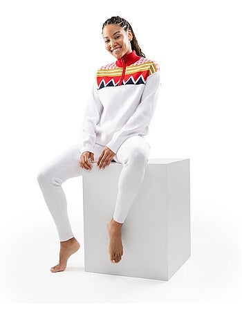 Pull demi-zip en maille femme femme sapporo-w