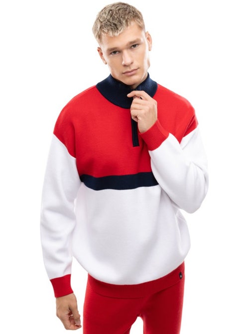 Pull demi-zip en maille homme homme sapporo - Kiabi