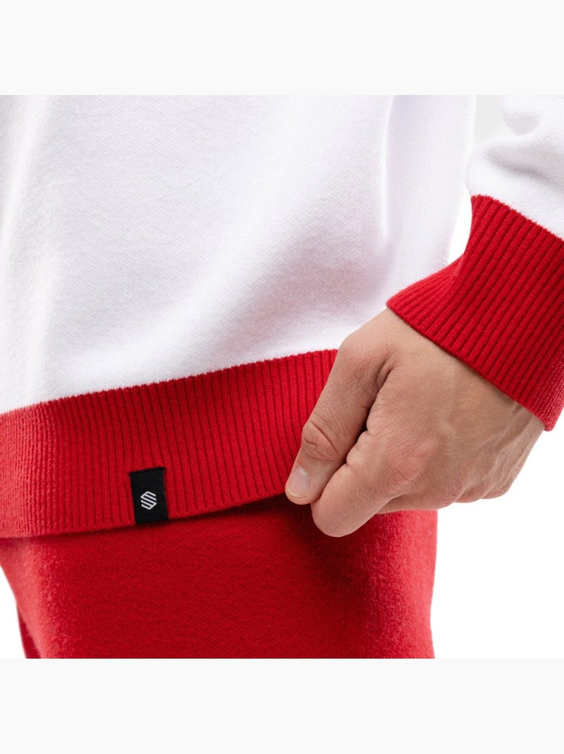 Pull demi-zip en maille homme homme sapporo Rouge - Kiabi