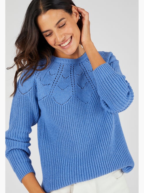 Pull détails ajourés - Damart - Kiabi