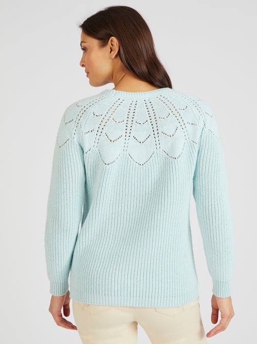 Pull détails ajourés - Damart - Kiabi