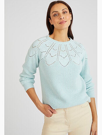 Pull détails ajourés - damart