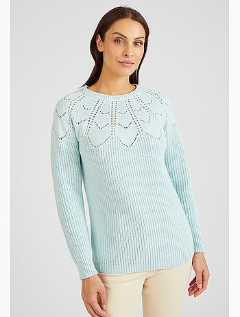 Pull détails ajourés - damart