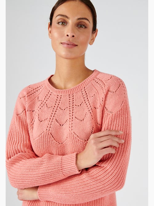 Pull détails ajourés - Damart - Kiabi