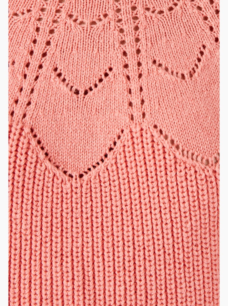 Pull détails ajourés - Damart Corail - Kiabi