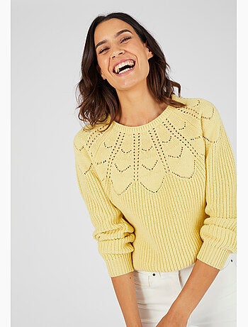 Pull détails ajourés - Damart