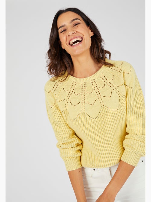 Pull détails ajourés - Damart - Kiabi