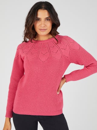 Pull détails ajourés - Damart