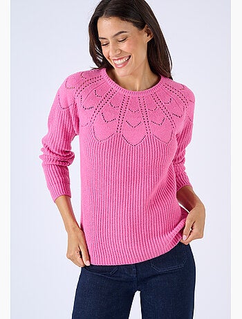 Pull détails ajourés - damart