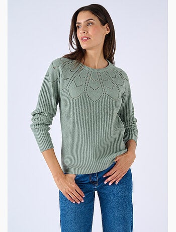 Pull détails ajourés - Damart