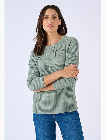Pull détails ajourés - Damart