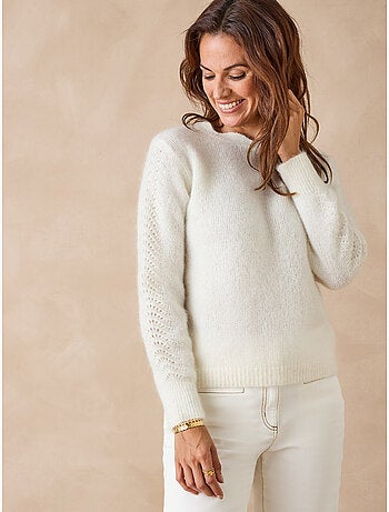 Pull détails ajourés fantaisie