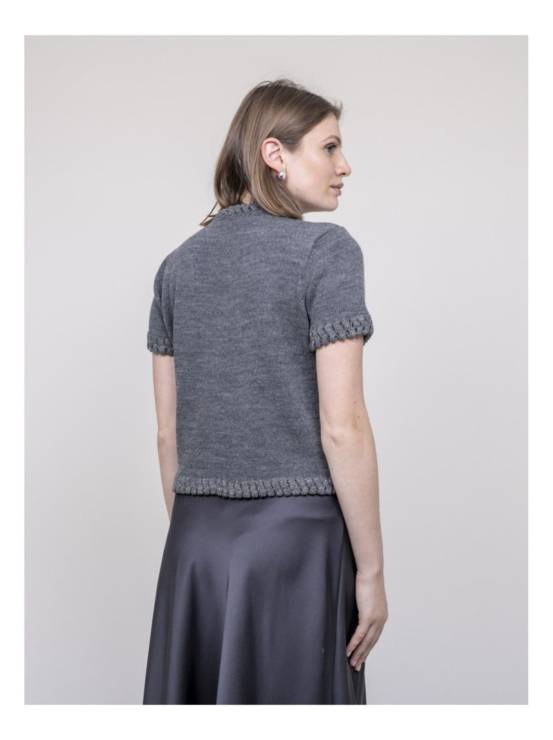 Pull details tressés KERMELA Gris - Kiabi