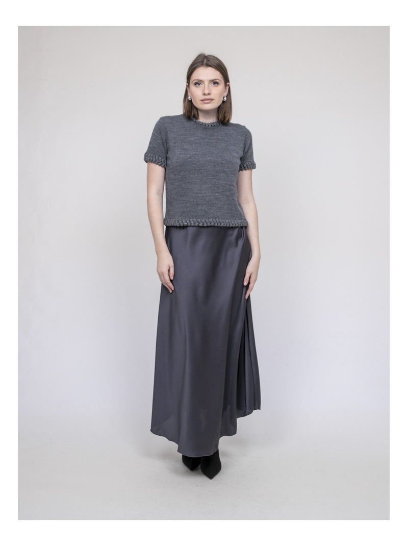 Pull details tressés KERMELA Gris - Kiabi