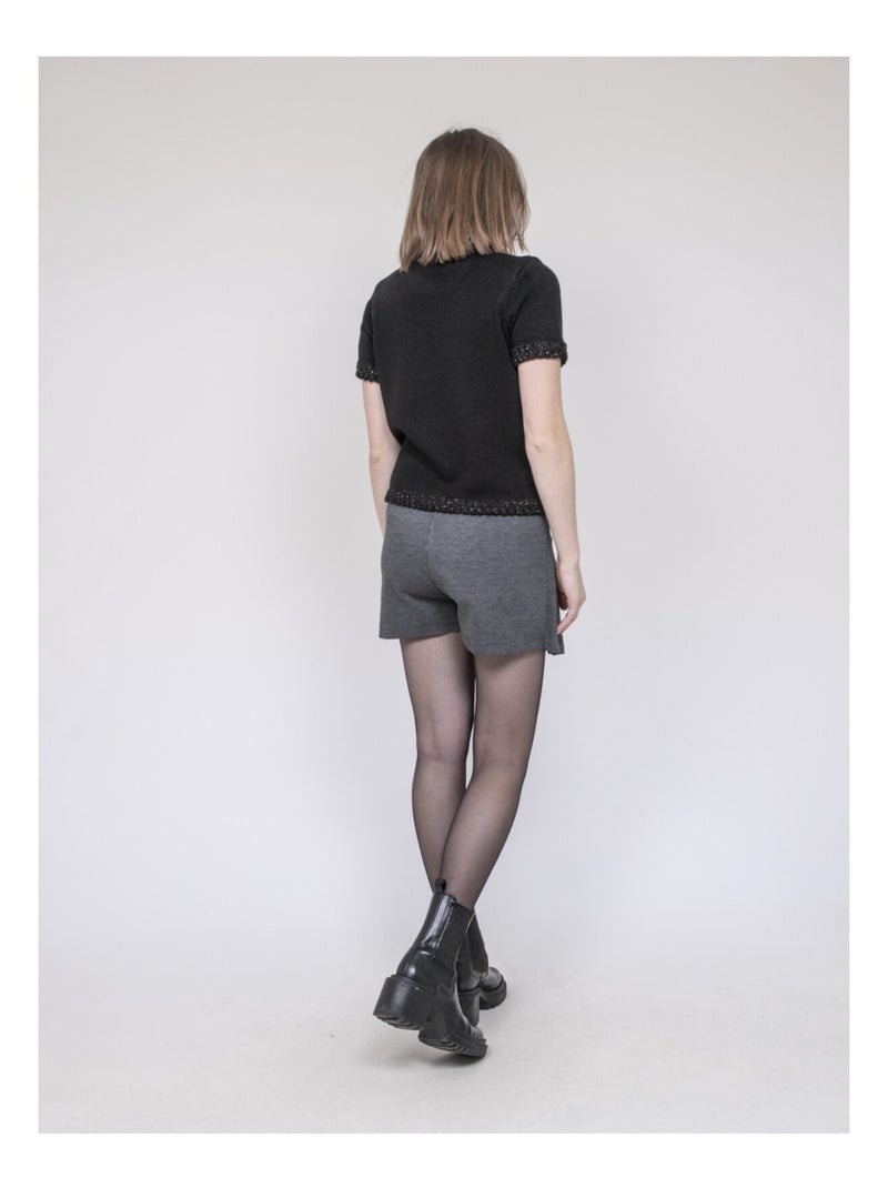 Pull details tressés KERMELA Noir - Kiabi