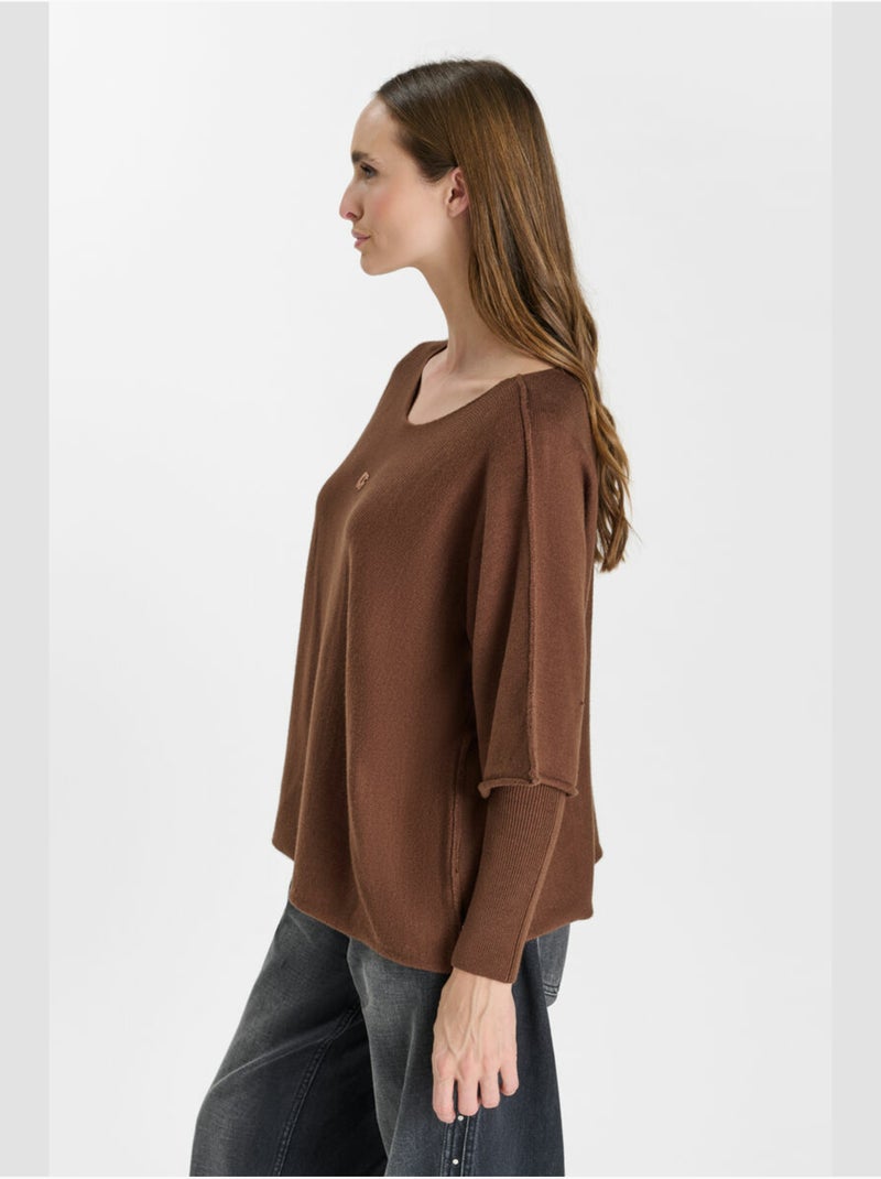Pull dewa 'le temps des cerises' Marron - Kiabi