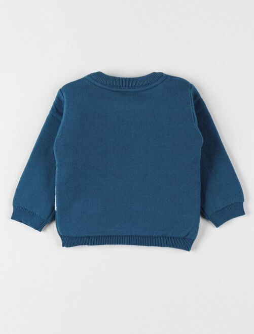 Comment porter un pull en tricot bleu (22 tenues et looks