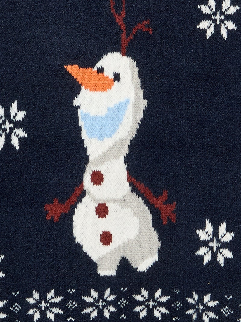 Pull 'Disney' avec jacquard 'La Reine des Neiges' Bleu - Kiabi