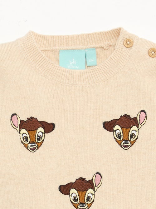 Pull 'Disney' 'Bambi' en tricot avec animation fantaisie - Kiabi