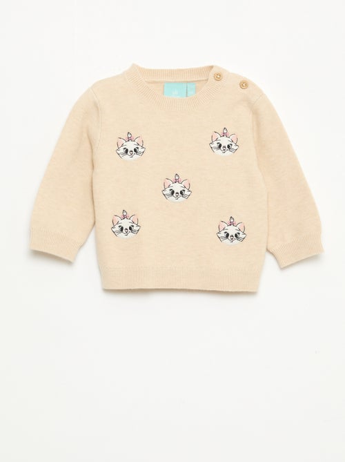 Pull 'Disney' 'Marie' en tricot avec animation fantaisie - Kiabi