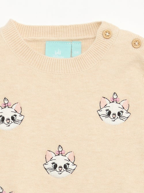 Pull 'Disney' 'Marie' en tricot avec animation fantaisie - Kiabi