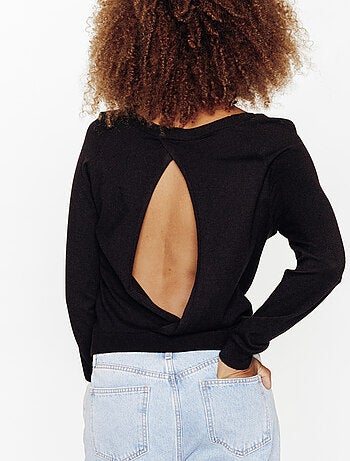 Pull dos nu maille Havana - RougeGorge Lingerie