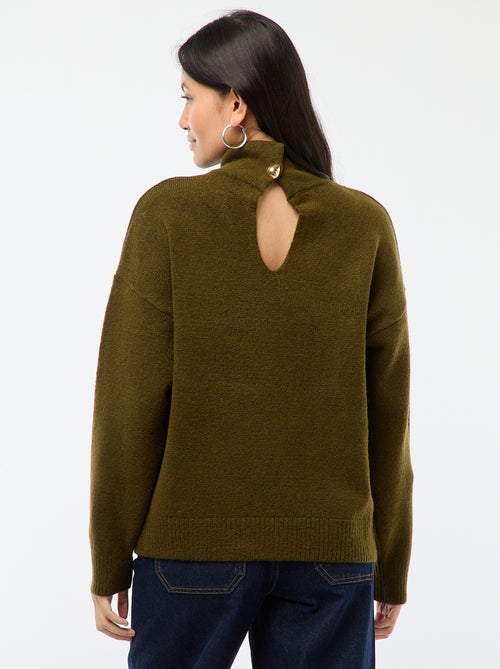 Pull doux avec fente bijou au dos - Kiabi