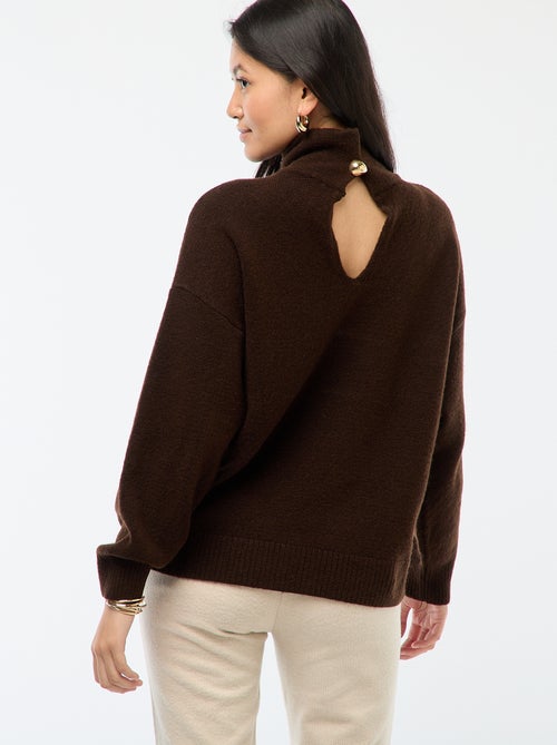 Pull doux avec fente bijou au dos - Kiabi