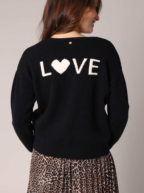Pull doux avec message LOVE 'Deeluxe' - Kiabi Pull doux avec message LOVE 'Deeluxe' - Kiabi