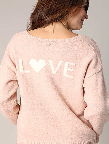 Pull doux avec message LOVE 'Deeluxe'