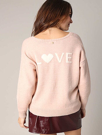 Pull doux avec message LOVE 'Deeluxe'