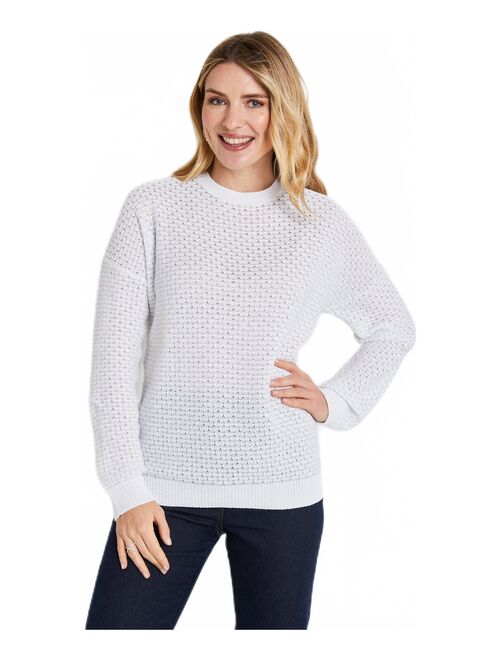 Pull doux brillant mélange coton col rond - Kiabi