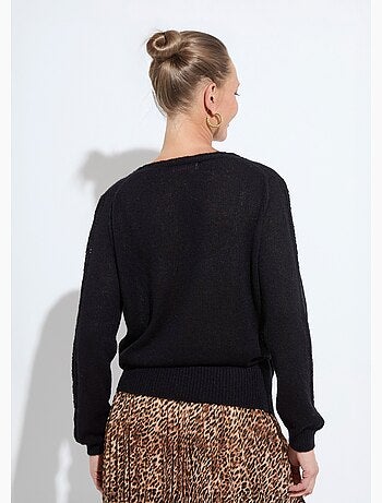 Pull doux cache-coeur avec alpaga et mohair - Afibel