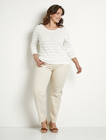 Pull doux col rond manches longues - afibel