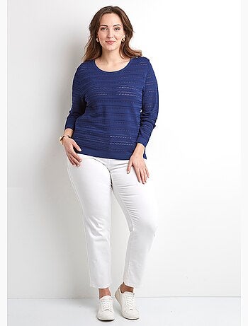 Pull doux col rond manches longues - afibel