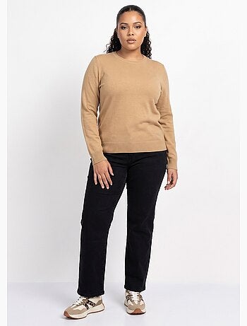 Pull doux col rond manches longues - afibel